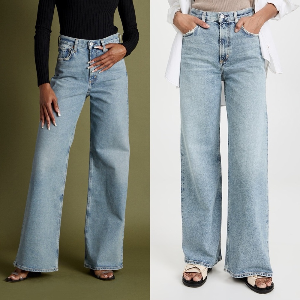 Citizens Of Humanity Sky Blue Wide Leg Jeans